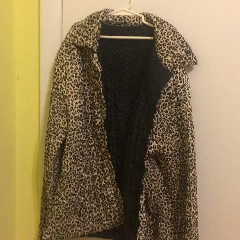 Cheetah print jackets with black inside